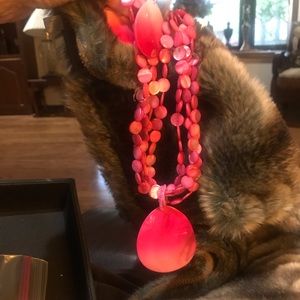 Necklace Set Pink Tones Statement Piece